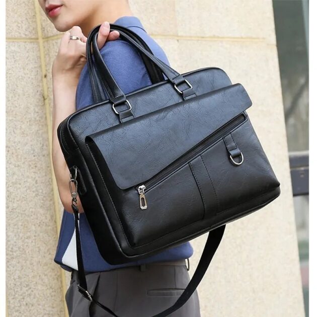 حقيبة Jeeb جلدية سوداء عالمية💼